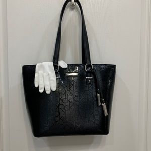 Calvin Klein black leather tote